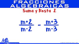 Suma y resta de fracciones algebraicas  Ejemplo 1 [upl. by Ferrick]