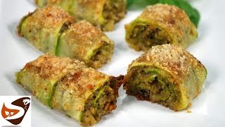 Involtini di zucchine al forno velocissimi e buonissimi – Ricette veloci [upl. by Krissy263]