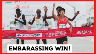 SHOCKING Kenyan Athelete REVEALS WHY He Let Chinas He Jie Win Beijing Half Marathon [upl. by Diba]