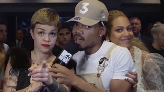 Beyonce CRASHES Chance The Rappers Interview At The 2016 MTV VMAs [upl. by Esyla]