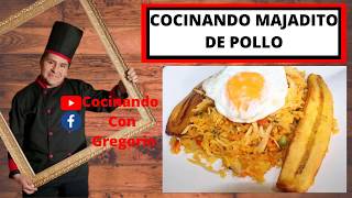 COMO HACER MAJADITO DE POLLO facil cocinando majadito de pollo [upl. by Anatnom]