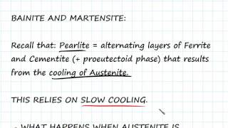 Pearlite Bainite and Martensite  Engineering Materials [upl. by Harriette825]