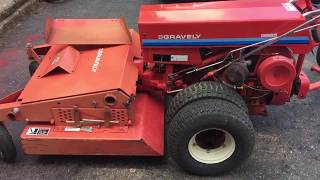 How to adjust the deck height on a Gravely 36 Multi Mower on Gravely 5665 and a look at my 50” deck [upl. by Lledner792]