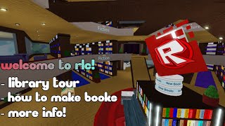 welcome to roblox library  tour amp how to make a book [upl. by Nedarb]