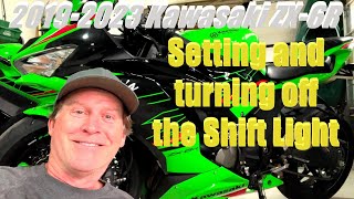 20192023 Kawasaki ZX6R How to Set or Turn off the Shift Light [upl. by Wiencke]