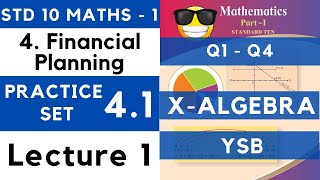 Financial Planning  Practice Set 41 Lecture 1  SSC Class 10 Algebra  Maths Part 1  Maharashtra [upl. by Abrams]