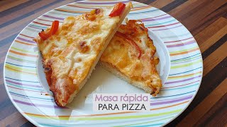 Masa para pizza  rápida y sin levadura [upl. by Ahselef]