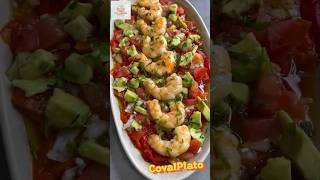 ENSALADA DE PIMIENTOS CON LANGOSTINOS y AGUACATE 🦐 una delicia para tu mesa cocinaespañola [upl. by Hares296]