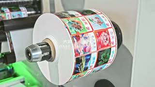 DABA 4 colors paper aluminumfoil film adhesive label flexoprintingmachine by servo motor [upl. by Valoniah464]