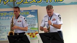 サックス4重奏 名探偵コナンのメインテーマ曲 大野 克夫作曲 アメリカ空軍太平洋音楽隊アジア Detective Conan Theme SongCase Closed [upl. by Gnuoy552]