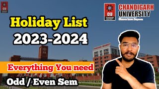 Chandigarh University All Holidays 202324  Diwali Holidays  Attendance Rule CU  CGPA  MST Exams [upl. by Adaha]