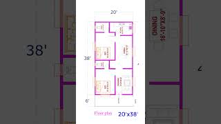 20X44 floor plan  beautiful building floor plan floorplans short [upl. by Noivax]