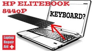 HP ELITEBOOK 8440P how to remove keyboard [upl. by Sonahpets]