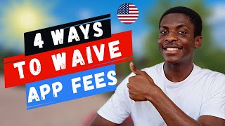 4 ways to get Application Fee Waivers for US universities [upl. by Markman]