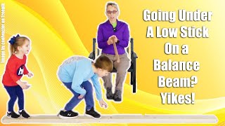 Balance Beam Walking Under Progressively Lower Pediatric Exercises for Dynamic Balance 21 [upl. by Woodhead]