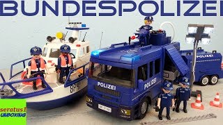 Playmobil Bundespolizei Großeinsatz 9400 Mega Set auspacken seratus1 unboxing [upl. by Kaylee]