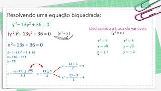 Equações biquadradas [upl. by Ormsby446]