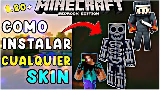 👉🏻COMO INSTALAR CUALQUIER SKIN EN MCPE 120💥✅👤 minecraft entretenimiento mcpe skin tutorial [upl. by Asyar132]