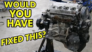 What A Honda Civic Engine Looks Like Inside After 250300K Miles 0105 17L D17A1 Complete Teardown [upl. by Nanor]