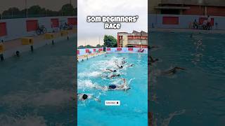 50m Beginners Swim Race 🔥 learnswimming swimmingtips swimming race challenge [upl. by Rafaelita]