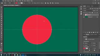 Bangladesh flag design in Photoshop [upl. by Shaylyn]