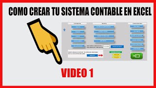 Como crear tu Sistema Contable en Excel  Tema 1 [upl. by Niawd]