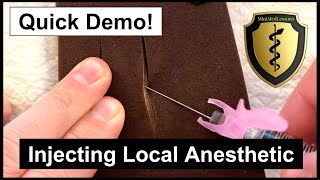 Injecting Local Anesthetic  Quick Demo in HD [upl. by Mauricio41]