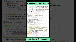 Class 12 Evolution NotesNEETNCERT revision Biology Zoology short Notes Chapter 6 genetics [upl. by Kcirdneked]