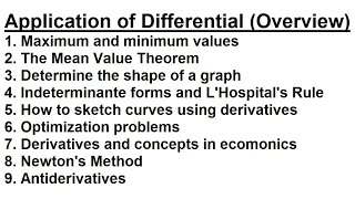 Calculus  Application of Differentiation 1 of 60 MaxMin Values Introduction [upl. by Beryl]