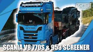 HUGE 87 TONNE Heavy haulage with the Scania 770s [upl. by Sipple]