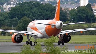 easyJet A320NEO Sunny Departure to Stansted  GLA Spotting  JSM Aviation [upl. by Aham]