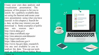 Create your own data analysis and visualization presentation The purpose of this project is for y [upl. by Raddi]