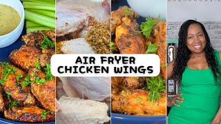 Crispy Air Fryer Chicken Wings EASY amp DELICIOUS [upl. by Aimej140]