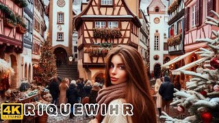 Riquewihr France 4K One Of The Most Beautiful Village In France Walking Tour [upl. by Clementis]