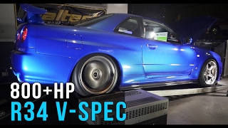 Nissan R34 GTR VSpec  800hp Skyline [upl. by Reibaj73]