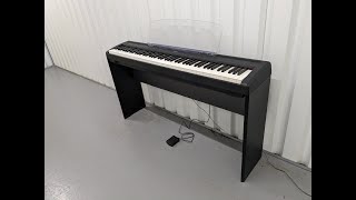 Yamaha P95 digital portable piano and fixed stand in black finish stock 24241 [upl. by Aerdnek595]