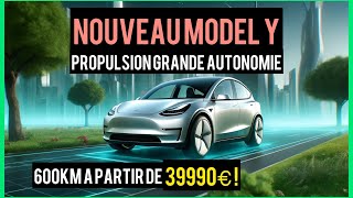 Le Tesla Model Y Grande autonomie Propulsion éligible au bonus est là  600km [upl. by Anilegna652]