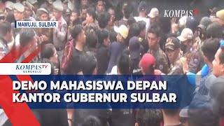 Demo Mahasiswa di Depan Kantor Gubernur Sulbar Berakhir Ricuh [upl. by Sicnarf701]