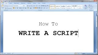 How to Write a Short Script [upl. by Strickler995]