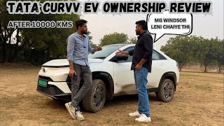 Tata Curvv ev ownership review after 10000 Kms  Real world review Range and after sale service [upl. by Chaudoin]