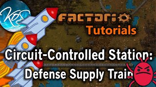 Factorio Tutorials Wall Repair Supply Station  Unload using COMBINATORS  Explained [upl. by Tavi896]