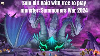 50k views  20K reactions Solo Rift Raid 2024 with FreetoPlay MonstersSummoners War F2P Strategy [upl. by Tailor]