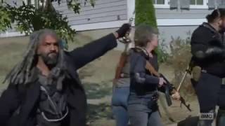 The Walking Dead 7x16  Shiva Saves Carl [upl. by Shena]