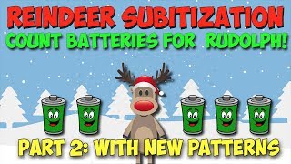 Reindeer Subitization A Christmas Math Song Part 2 [upl. by Enyaw]