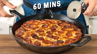 PAN PIZZA IN 1 HOUR No Mixer [upl. by Langer]