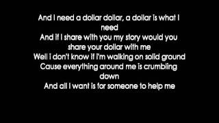 Aloe Blacc  I Need A Dollar lyrics [upl. by Minica322]