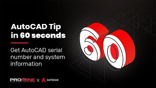 Get AutoCAD serial number and system information  AutoCAD Tips in 60 Seconds [upl. by Averyl]