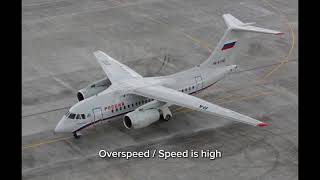 Antonov AN148 Overspeed Alarm [upl. by Aerdnu]