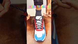 How to tie shoe laces Creative ways to tie shoelaces shoes lace styles shoelaces shorts short [upl. by Aala821]