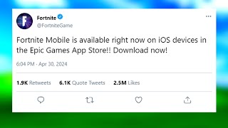 Fortnite Mobile is Coming Back on iPads [upl. by Herwig]